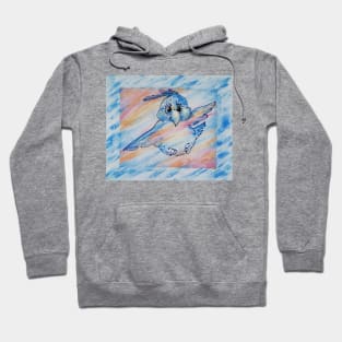 Happy Bluebird Flies Hoodie